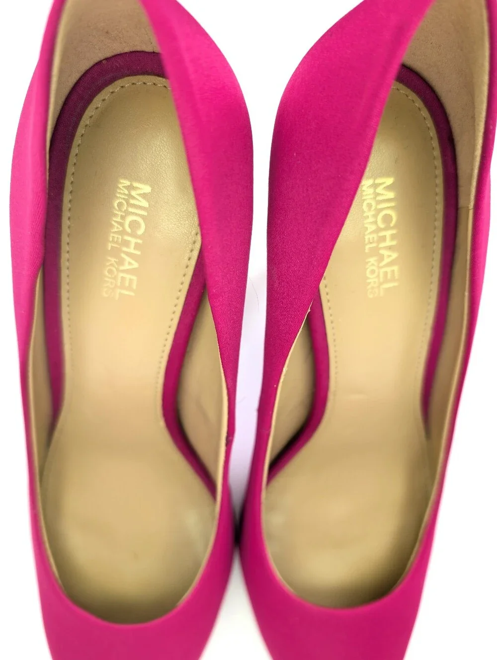 Michael By Michael Kors Hot Pink Stiletto Pump Heels  Pointy Toe Fushia Size 6